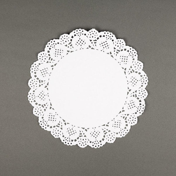 12 In. Round Silver Foil Doilies - 6 Ct.