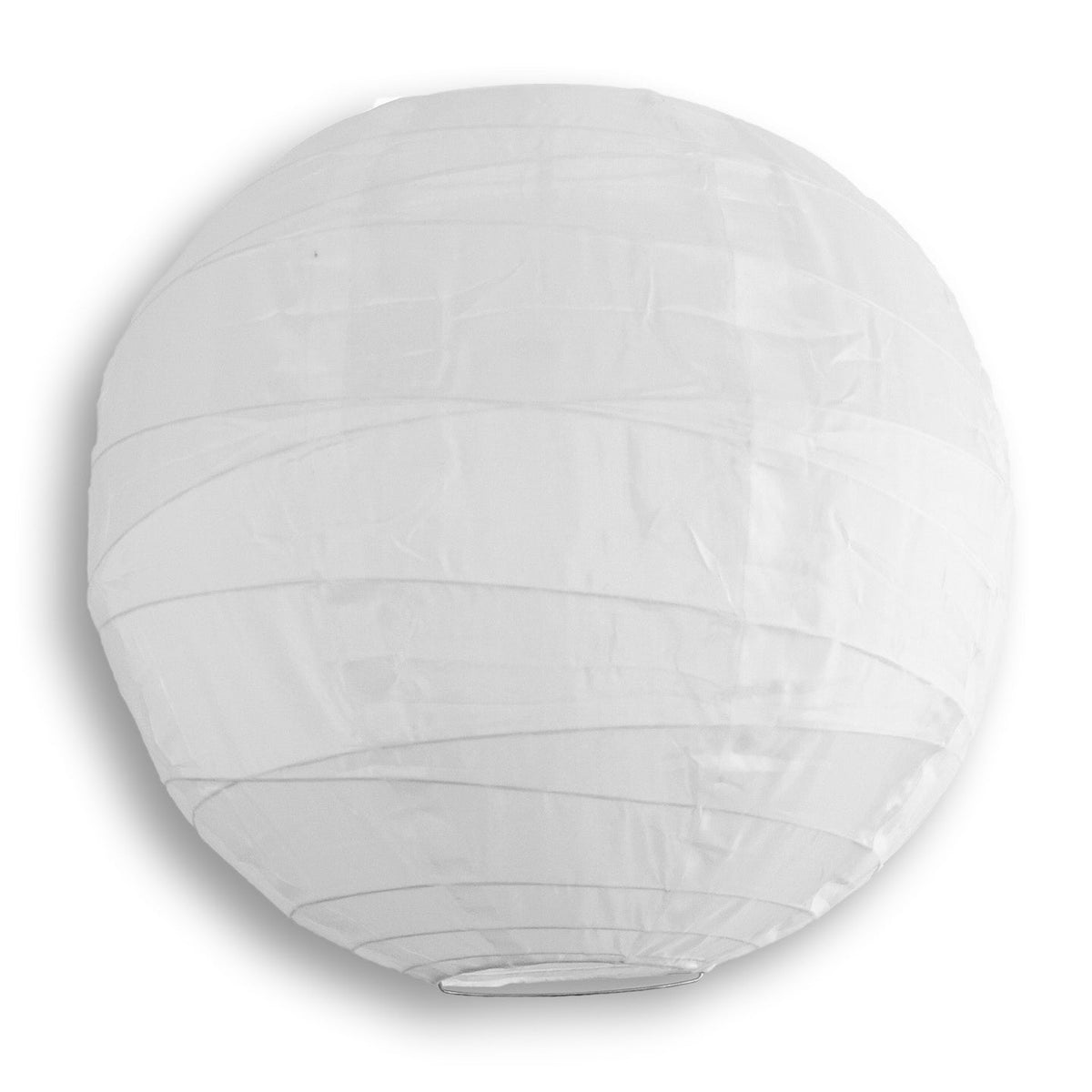 16&quot; Irregular Ribbed White Shimmering Nylon Lantern, Durable, Hanging - PaperLanternStore.com - Paper Lanterns, Decor, Party Lights &amp; More