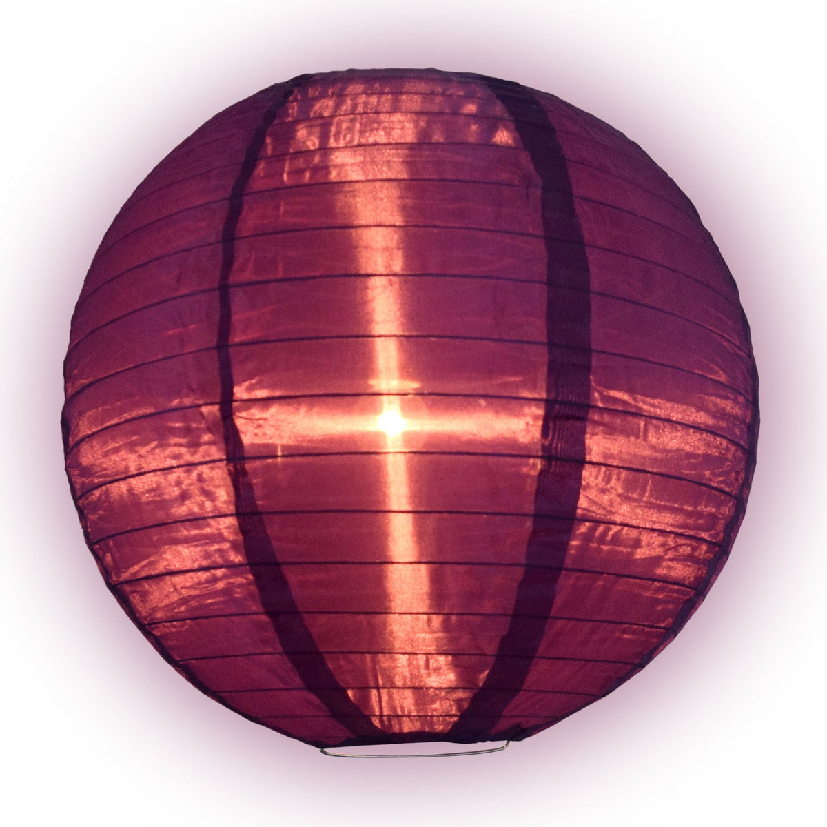 BLOWOUT 4&quot; Royal Purple Round Shimmering Nylon Lantern Party String Lights (8FT, Expandable)