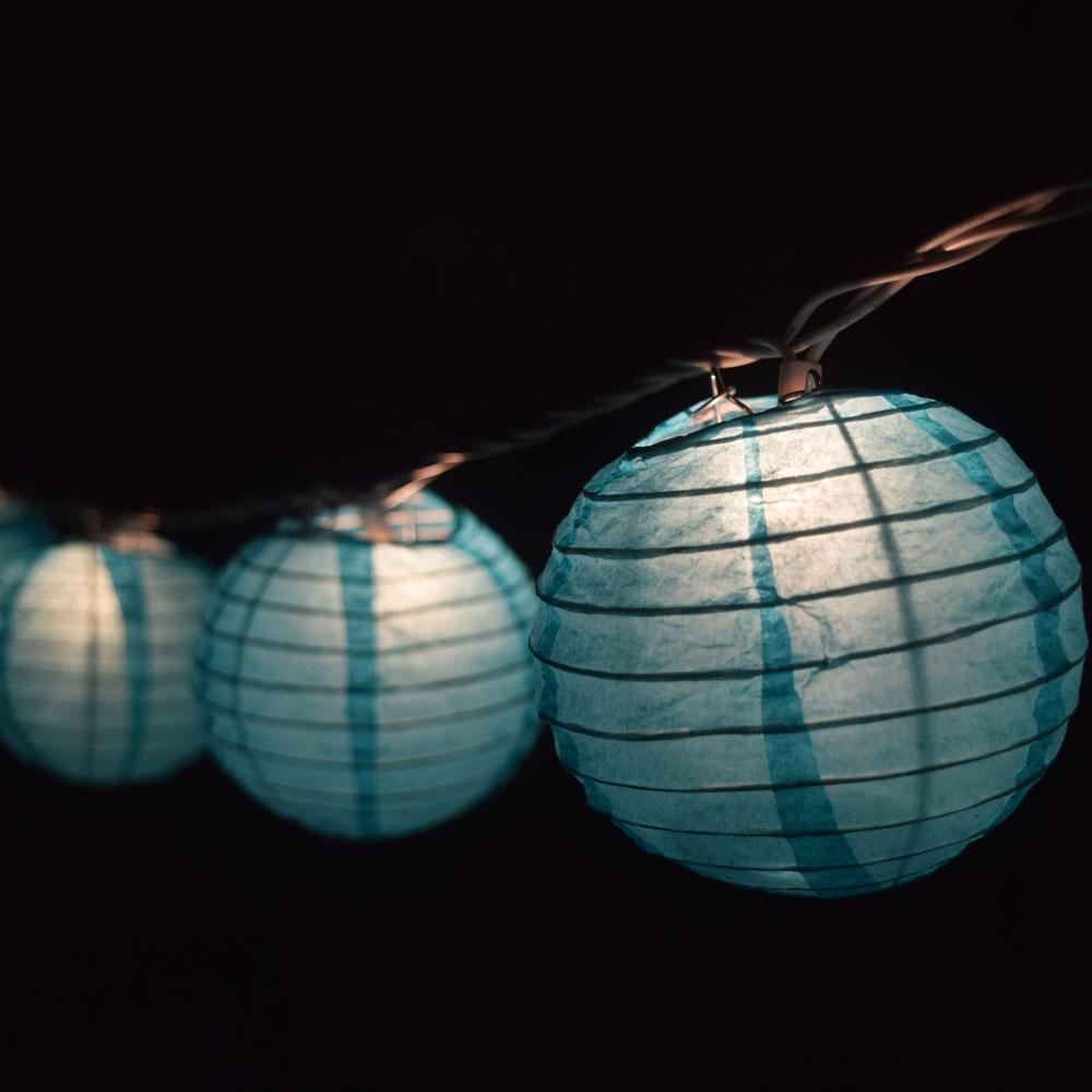 Round Paper Lanterns (Blue)