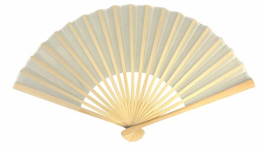 50-Pack 9 Inch Beige / Ivory Silk Hand Fans for Weddings - Luna Bazaar ...