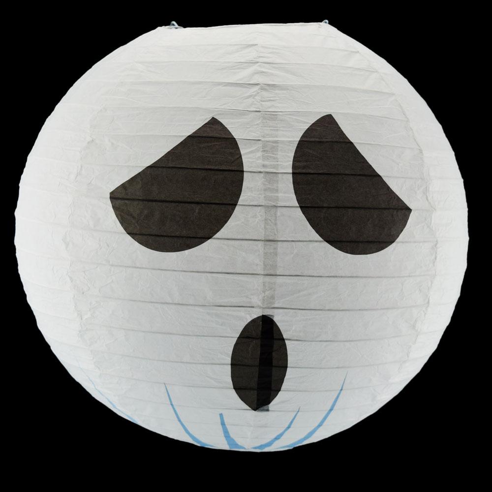 14 Inch Spooky Shyguy Two-face Ghost Halloween Paper Lantern - Luna Bazaar | Boho & Vintage Style Decor