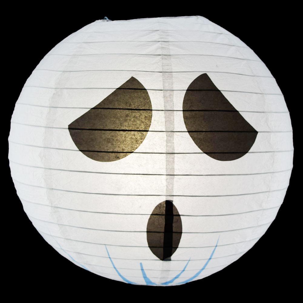 14 Inch Spooky Shyguy Two-face Ghost Halloween Paper Lantern - Luna Bazaar | Boho & Vintage Style Decor