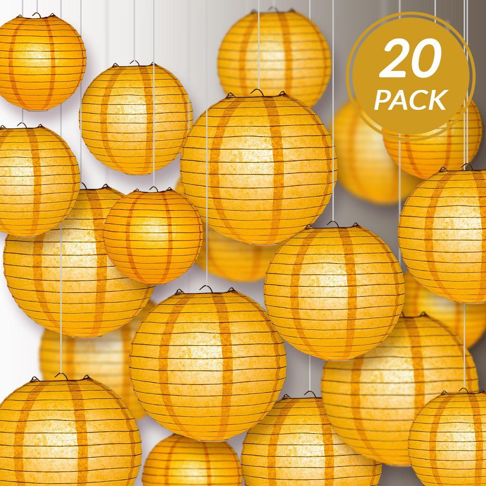 10-Pack 20 inch Traditional Chinese New Year Paper Lanterns w/Tassel