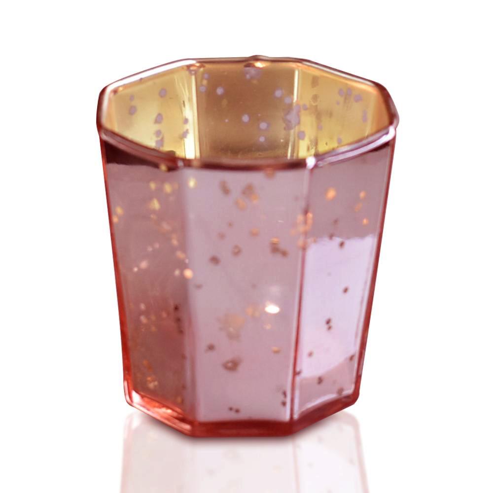 Electric Pink Mercury Glass Tea Light Votive Candle Holders Set Of 5 Luna Bazaar Boho 3596