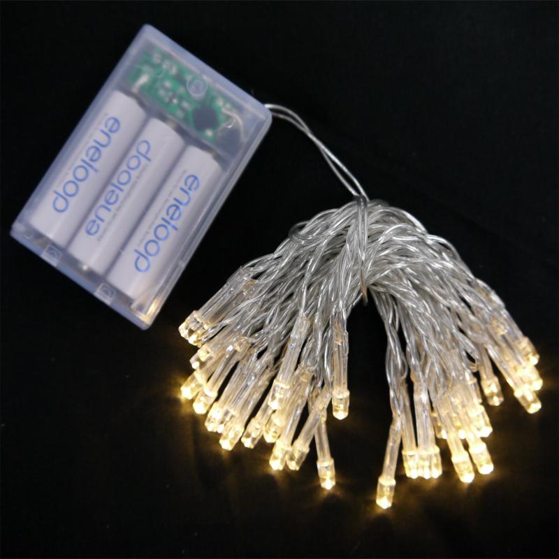 Aurora Superstar TM Light String, 12 Warm White LED Mini Lights, Clear Wire  - Wintergreen Corporation